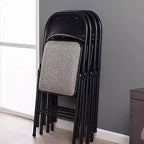 MECO Lot de 4 chaises pliantes rembourrées de luxe Sudden Comfort avec assise de 40,6 x 40,6 cm et patins de protection pour les pieds