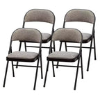 MECO 4-Pack of Sudden Comfort Deluxe Fabric Padded Folding Dinning Chairs with 16 x 16 Inch Seat and Non Marring Leg Caps