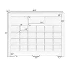 Meuble à chaussures avec base incurvée Grande capacité Meuble à chaussures autonome avec 24 compartiments Organisateur en bois pour entrée, chambre, salon