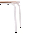 Chaise de salle à manger en bois massif de qualité commerciale Flash Furniture Cyprus avec cadre en métal et finition antique
