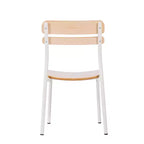 Chaise de salle à manger en bois massif de qualité commerciale Flash Furniture Cyprus avec cadre en métal et finition antique