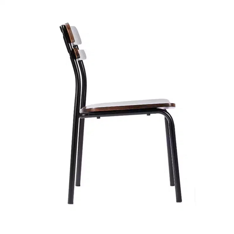 Chaise de salle à manger en bois massif de qualité commerciale Flash Furniture Cyprus avec cadre en métal et finition antique