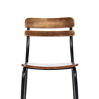 Chaise de salle à manger en bois massif de qualité commerciale Flash Furniture Cyprus avec cadre en métal et finition antique