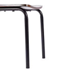Chaise de salle à manger en bois massif de qualité commerciale Flash Furniture Cyprus avec cadre en métal et finition antique