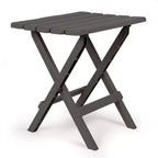 Camco Grande table de meuble Adirondack, résistante aux intempéries, portable et pliante, idéale pour la plage, le camping, les pique-niques, les barbecues et plus encore, Charbon (Paquet de 2)