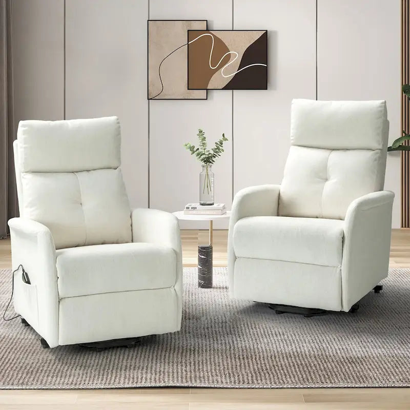 Fauteuil inclinable motorisé Elisa Power (lot de 2) avec base métallique