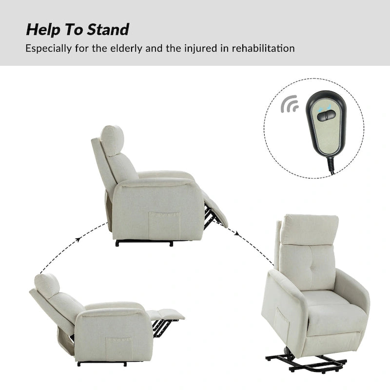 Fauteuil inclinable motorisé Elisa Power (lot de 2) avec base métallique