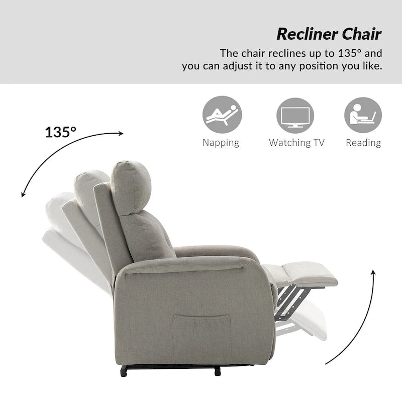 Fauteuil inclinable motorisé Elisa Power (lot de 2) avec base métallique