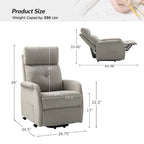Fauteuil inclinable motorisé Elisa Power (lot de 2) avec base métallique