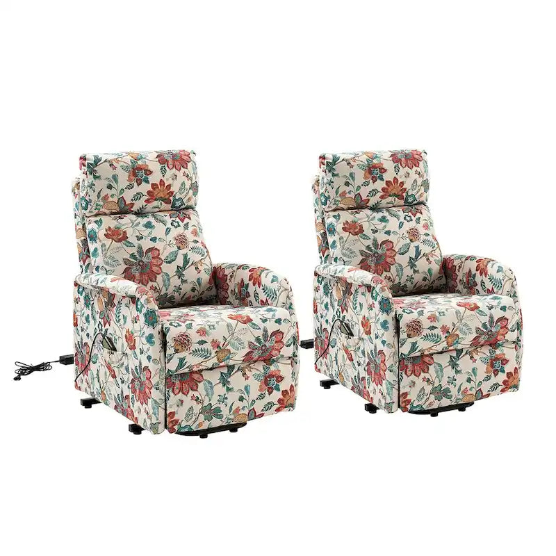Fauteuil inclinable motorisé Elisa Power (lot de 2) avec base métallique