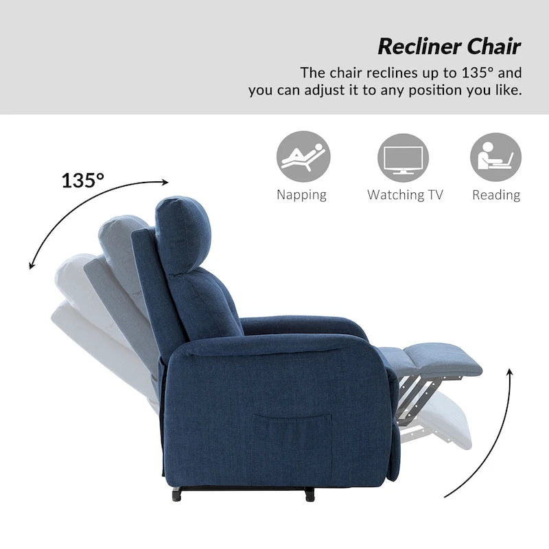 Fauteuil inclinable motorisé Elisa Power (lot de 2) avec base métallique