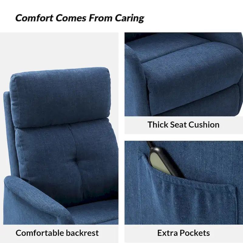 Fauteuil inclinable motorisé Elisa Power (lot de 2) avec base métallique