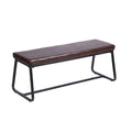 Banc d'entrée Remy, revêtement en similicuir, pieds en fer