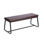 Banc d'entrée Remy, revêtement en similicuir, pieds en fer