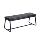 Banc d'entrée Remy, revêtement en similicuir, pieds en fer