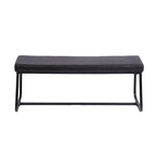 Banc d'entrée Remy, revêtement en similicuir, pieds en fer