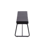 Banc d'entrée Remy, revêtement en similicuir, pieds en fer