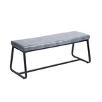 Banc d'entrée Remy, revêtement en similicuir, pieds en fer