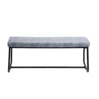 Banc d'entrée Remy, revêtement en similicuir, pieds en fer