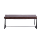 Banc d'entrée Remy, revêtement en similicuir, pieds en fer