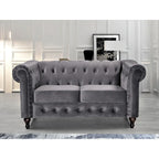 Ensemble de salon 3 pièces Brooks Classic Chesterfield – Fauteuil, causeuse et canapé