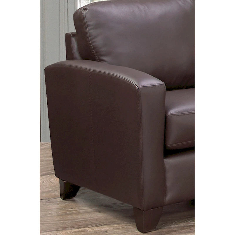 Canapé et fauteuil en cuir pleine fleur italien Bryce