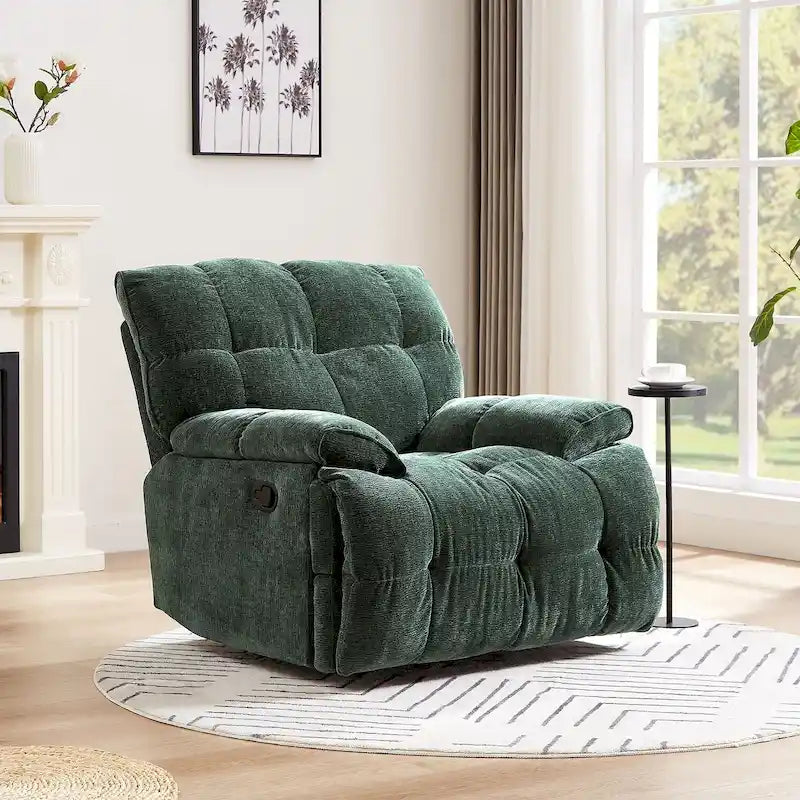 Fauteuil de salon inclinable fonctionnel avec accoudoirs pivotants à 360 degrés Style moderne