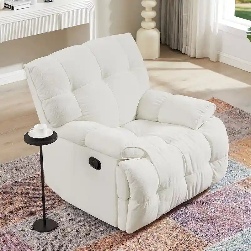 Fauteuil de salon inclinable fonctionnel avec accoudoirs pivotants à 360 degrés Style moderne