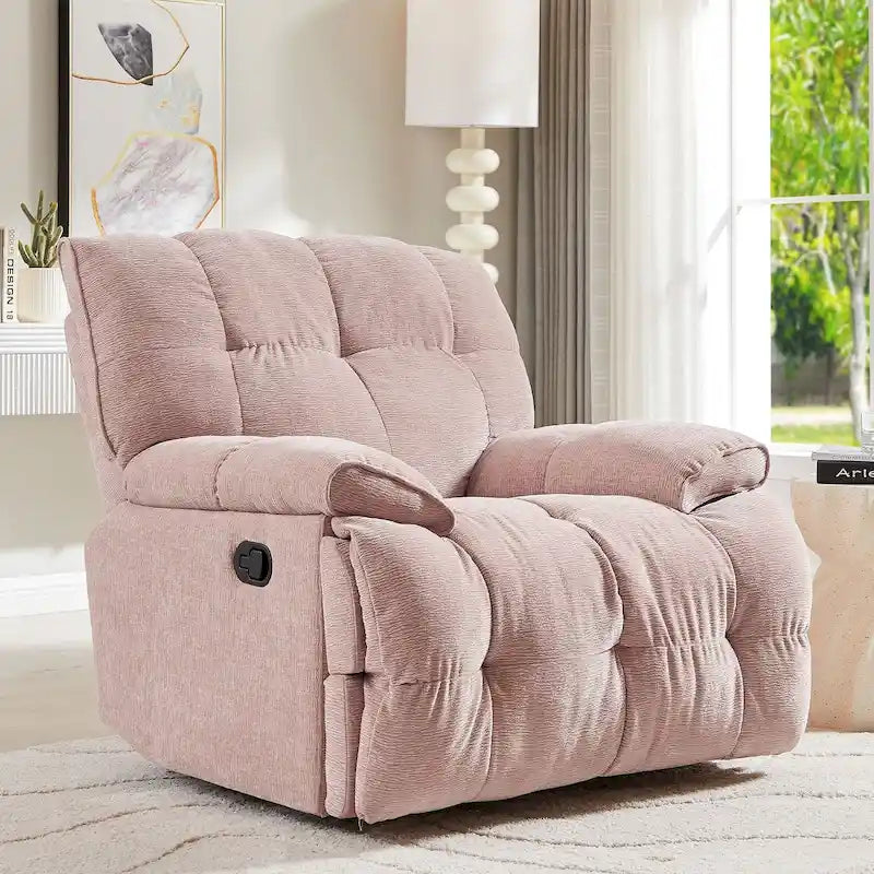 Fauteuil de salon inclinable fonctionnel avec accoudoirs pivotants à 360 degrés Style moderne