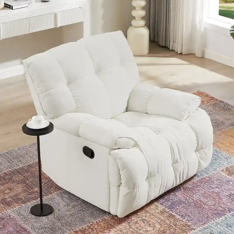 Fauteuil de salon inclinable fonctionnel avec accoudoirs pivotants à 360 degrés Style moderne