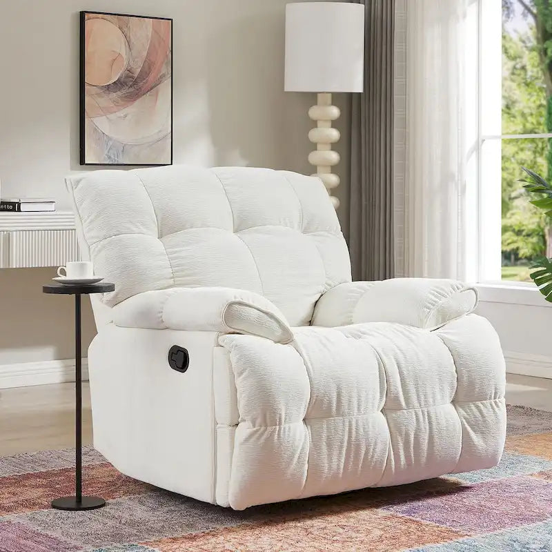 Fauteuil de salon inclinable fonctionnel avec accoudoirs pivotants à 360 degrés Style moderne