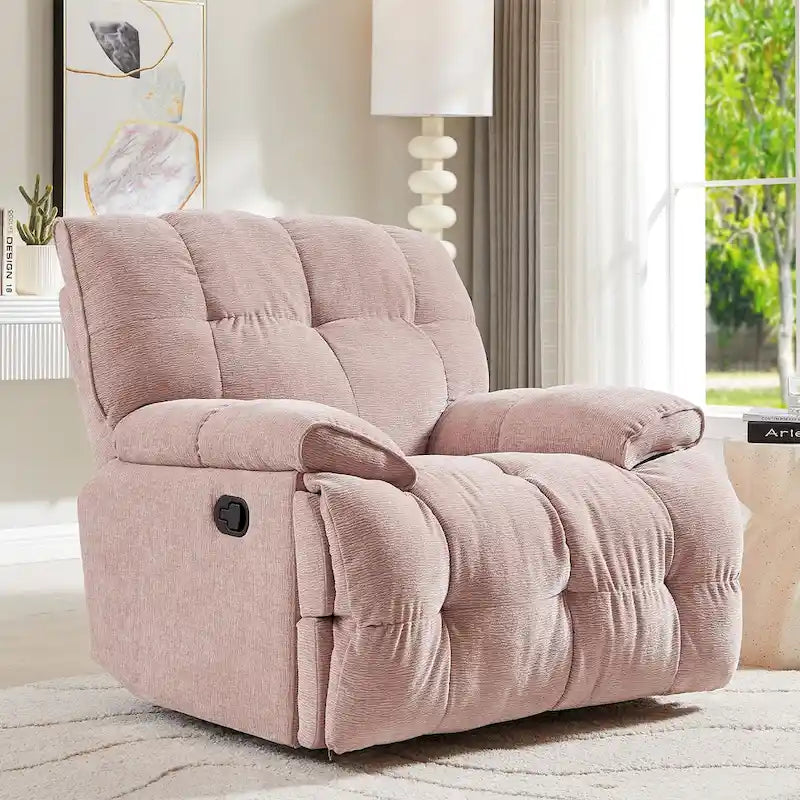 Fauteuil de salon inclinable fonctionnel avec accoudoirs pivotants à 360 degrés Style moderne