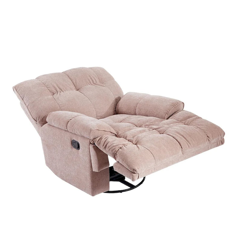 Fauteuil de salon inclinable fonctionnel avec accoudoirs pivotants à 360 degrés Style moderne