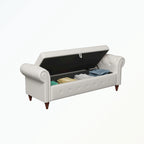 Banc de rangement capitonné