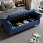 Banc de rangement capitonné