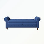 Banc de rangement capitonné