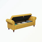 Banc de rangement capitonné