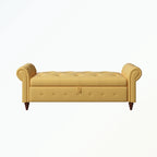 Banc de rangement capitonné