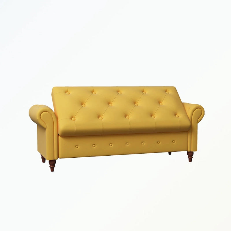 Banc de rangement capitonné