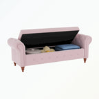 Banc de rangement capitonné