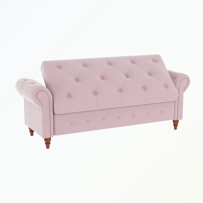 Banc de rangement capitonné