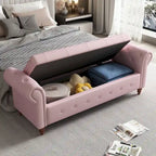 Banc de rangement capitonné
