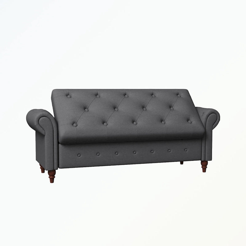 Banc de rangement capitonné