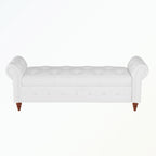 Banc de rangement capitonné