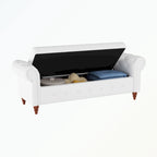 Banc de rangement capitonné