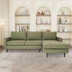 Canapé d'angle contemporain Coast to Coast Sofas, tissu polyester, cadre en bois massif, rembourré