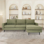 Canapé d'angle contemporain Coast to Coast Sofas, tissu polyester, cadre en bois massif, rembourré