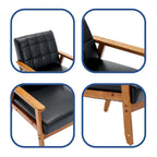 Lot de 2 fauteuils d'appoint modernes du milieu du siècle avec table d'appoint
