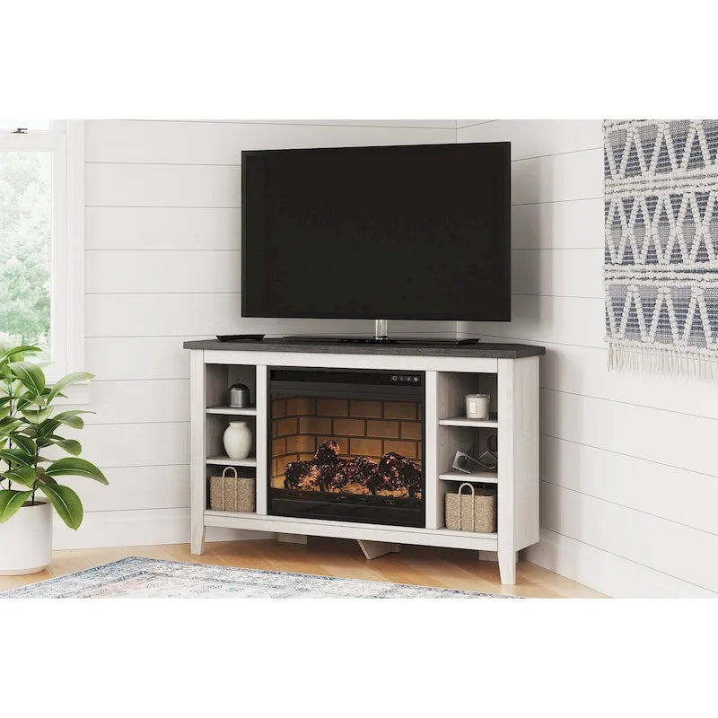 Meuble TV d'angle avec cheminée électrique Arlenbry de Signature Design by Ashley – 48 larg. x 15,75 prof. x 28,5 haut.