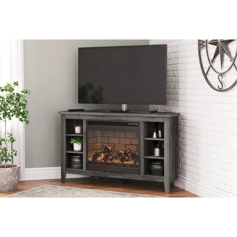 Meuble TV d'angle avec cheminée électrique Arlenbry de Signature Design by Ashley – 48 larg. x 15,75 prof. x 28,5 haut.